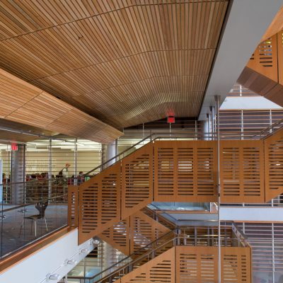 The Bill and Melinda Gates Computer Science complex has a beautiful wood ceiling from 9Wood.
