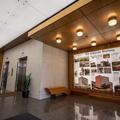 9Wood 4500 XL Channel Tile at the Colorado Building, Boulder, Colorado. STUDIO Architects.