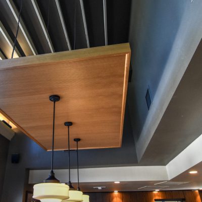 9Wood 3100 Acoustic Plank at the University Place Starbucks, Sarasota, Florida. Callison Architecture.