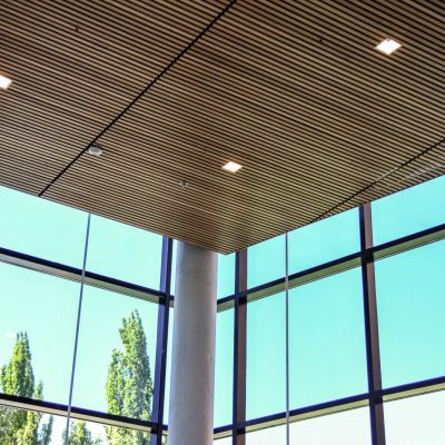 9Wood 2100 Panelized Linear at Oregon Museum of Science and Industry, Portland, Oregon. Dangermond Keane Architecture.