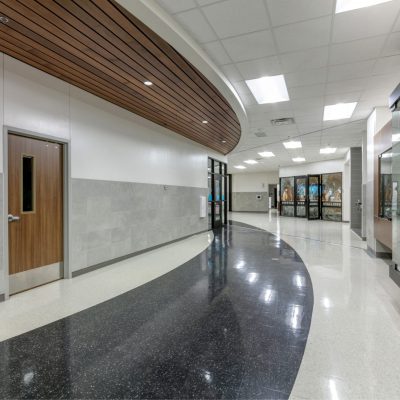 9Wood 2300 Continuous Linear at Shepton High School, Plano, Texas. VLK Architects.