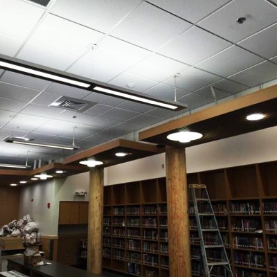 9Wood 1100 Cross Piece Grille at La Conner Middle School, La Conner, Washington. Hutteball & Oremus Architecture.