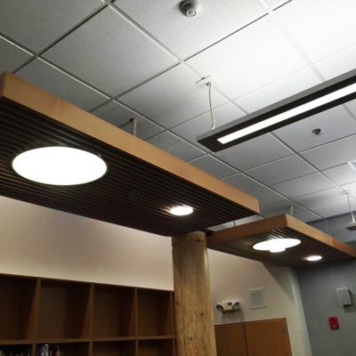 9Wood 1100 Cross Piece Grille at La Conner Middle School, La Conner, Washington. Hutteball & Oremus Architecture.