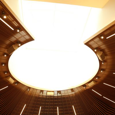 9Wood 1100 Cross Piece Grille at Temple Beth Am, Los Angeles, CA. HCL Architecture.