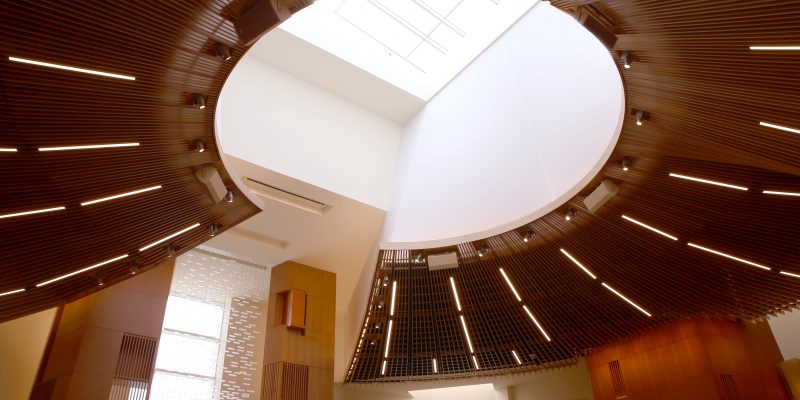 9Wood 1100 Cross Piece Grille at Temple Beth Am, Los Angeles, CA. HCL Architecture.