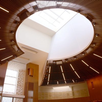 9Wood 1100 Cross Piece Grille at Temple Beth Am, Los Angeles, CA. HCL Architecture.