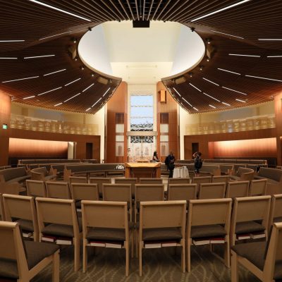 9Wood 1100 Cross Piece Grille at Temple Beth Am, Los Angeles, CA. HCL Architecture.
