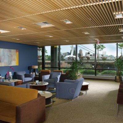 9Wood 1100 Cross Piece Grille at the OHSU Center for Health & Healing, Portland, OR. GBD Architects.