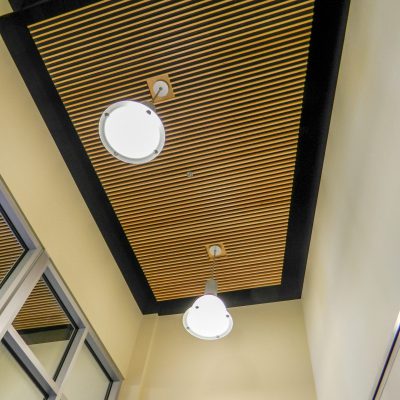 9Wood 1100 Cross Piece Grille at the Straub Middle School, Salem, OR. Soderstrom Architects.