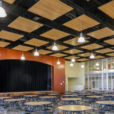 9Wood 1100 Cross Piece Grille at the Straub Middle School, Salem, OR. Soderstrom Architects.