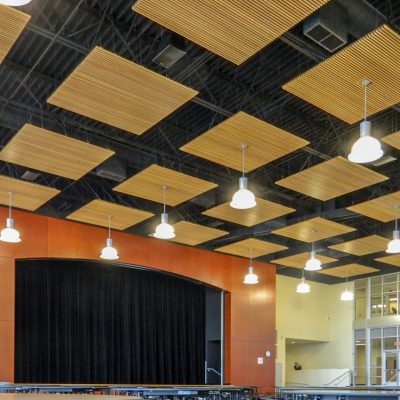 9Wood 1100 Cross Piece Grille at the Straub Middle School, Salem, OR. Soderstrom Architects.