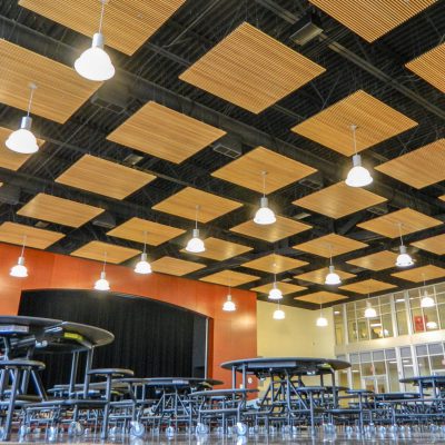 9Wood 1100 Cross Piece Grille at the Straub Middle School, Salem, OR. Soderstrom Architects.