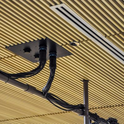 9Wood 1100 Cross Piece Grille at the Christ Worship Centre, Surrey, BC. Acton Ostry Architects.