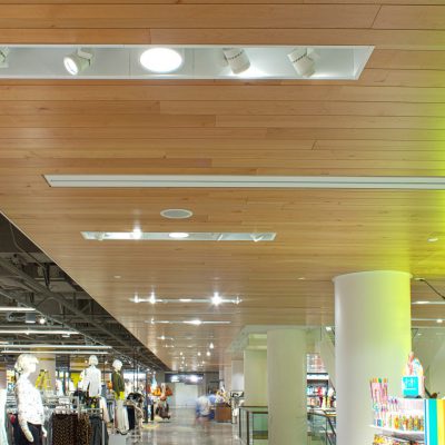 9Wood 2700 Kerf Reveal at Nordstrom - Downtown Seattle, WA. Callison Architects.