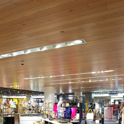 9Wood 2700 Kerf Reveal at Nordstrom - Downtown Seattle, WA. Callison Architects.