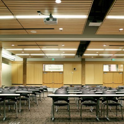 9Wood 1100 Cross Piece Grille at the University of Oregon - White Stag, Portland, OR. FFA Architecture + Interiors.