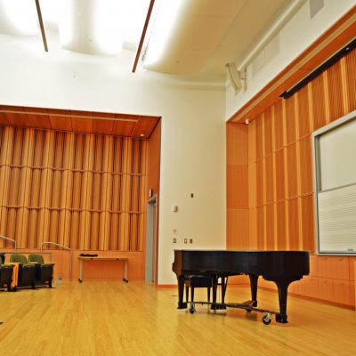 9Wood 5100 Parallel Perf Tile at Reed College - Performing Arts, Portland, OR. Opsis Architecture.