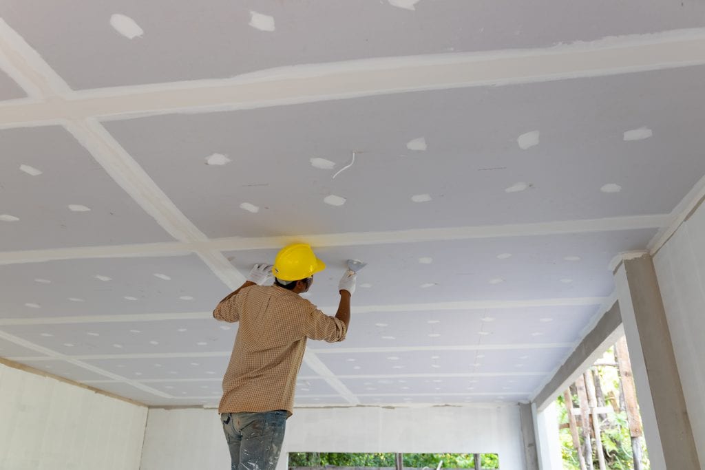 conventional ceilings are usually drywall or other economical ply board. 