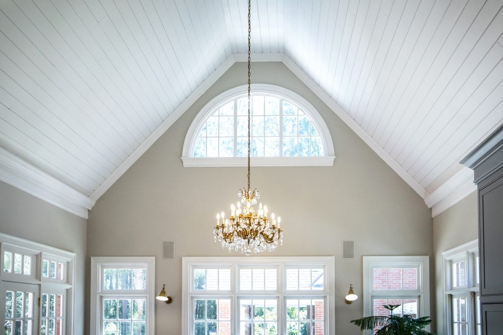 wood linears make for great cathedral ceilings. The three most common types of wood linear ceilings are continuous linears, progressive linears, and tongue and groove panels. 