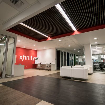 9Wood 1400 Dowel/Cross Piece Grille at the Comcast Store, Fort Collins, Colorado. Acquilano Leslie.