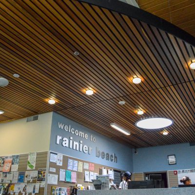 9Wood 2100 Panelized Linear at Rainier Beach Community Center, Seattle, Washington. ARC Architects.