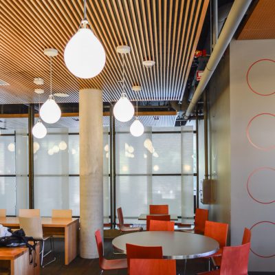 9Wood 1100 Cross Piece Grille at University of Washington Lander Hall, Seattle, Washington. Mithun Architects.