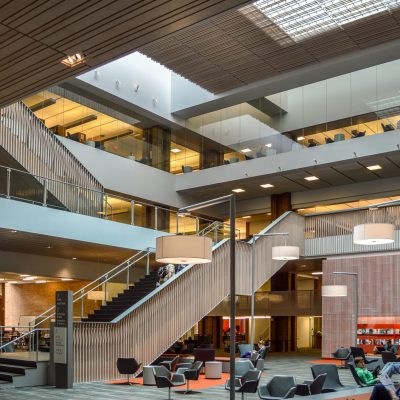 9Wood 2100 Panelized Linear at University of Washington Odegaard Undergraduate Library, Seattle, Washington. Miller Hull Partnership.