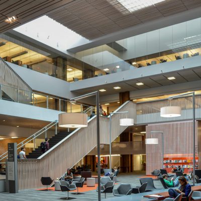 9Wood 2100 Panelized Linear at University of Washington Odegaard Undergraduate Library, Seattle, Washington. Miller Hull Partnership.