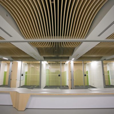 9Wood 1100 Cross Piece Grille at New Westminster, British Columbia. HCMA Architects.