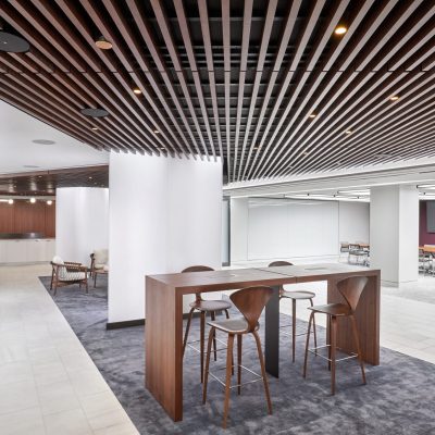 An example of a suspended ceiling in an office environment.