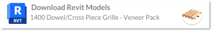 1400 Dowel/Cross Piece Grille wood ceiling Revit models - veneer pack