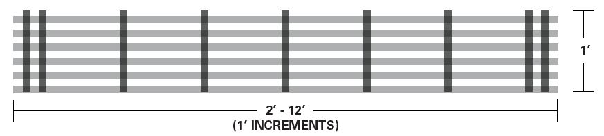 Length Structures for the 1100 Cross Piece Grill from 9Wood