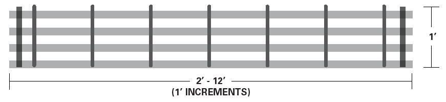 Length Structures for the 1200 Dowel Grille from 9Wood