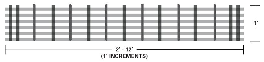 Length Structures for the 1400 Dowel/Cross Piece Grille from 9Wood