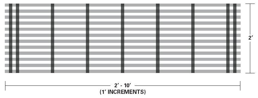 Length Structures for the 1800 True Access Grill from 9Wood
