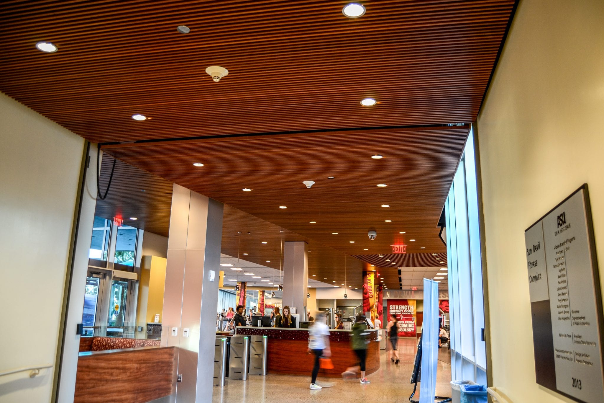 Originally specified with Poplar, Arizona State Univ Rec Center was substituted with Western Hemlock