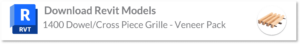 1400 Dowel/Cross Piece Grille wood ceiling Revit models - veneer pack