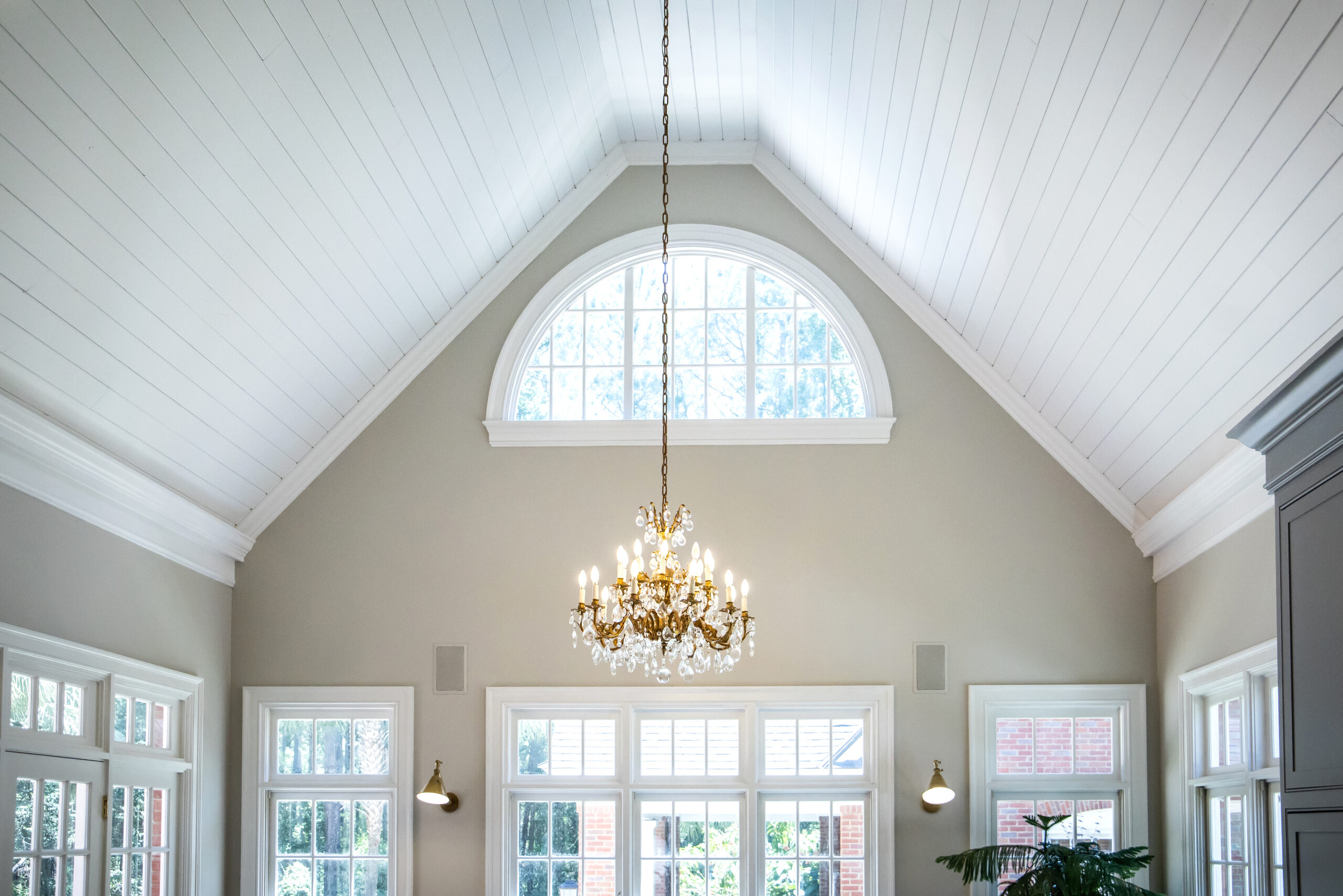 wood linears make for great cathedral ceilings. The three most common types of wood linear ceilings are continuous linears, progressive linears, and tongue and groove panels.