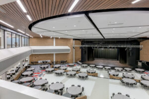 http://9Wood's%203300%20Nanoperf%20Open%20Reveal%20Linear%20in%20Douglas%20Fir%20Veneer%20and%20Custom%20Stain%20in%20a%20High%20School%20setting.