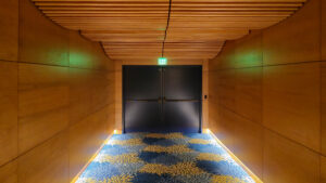 http://9Wood's%208100%20Wave%20Grille%20in%20an%20auditorium%20setting.