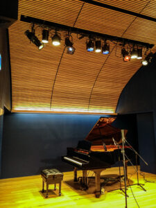 http://9Wood's%208200%20Linear%20Wood%20Wave%20in%20Solid%20Western%20Hemlock%20in%20a%20theater%20setting.